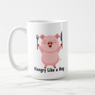 Caneca De Café Cute Hungry Piggy Die Cut Sticker
