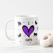 Cute I Love Cats Patterch