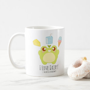 Caneca De Café Cute I Love Dairy Treats Sapo