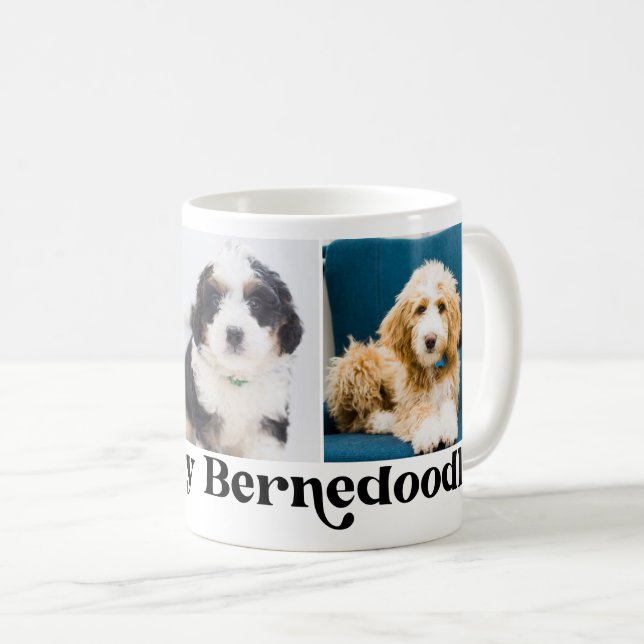 Caneca De Café Cute I Love My Bernedoodle 3 (Frente Esquerda)