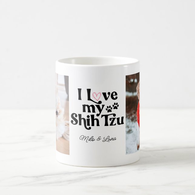 Caneca De Café Cute I Love My Shih Tzu Dog 2 (Centro)