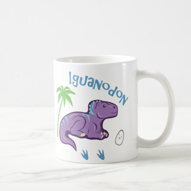 Caneca De Café Cute Iguanodon (Direita)