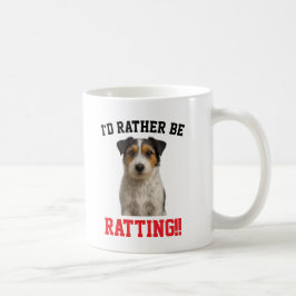 Caneca De Café Cute Jack Russell 'I'd rather be RATTING' mug