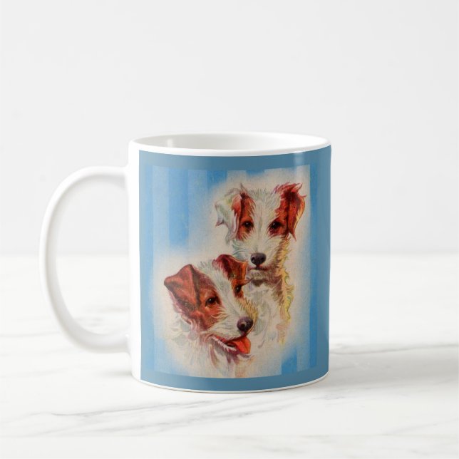 Caneca De Café CUTE Jack Russell terriers (Esquerda)