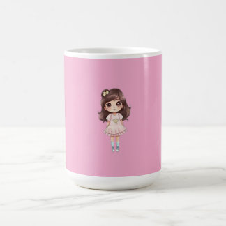 Caneca De Café Cute Kawaii Chibi Girl Mug