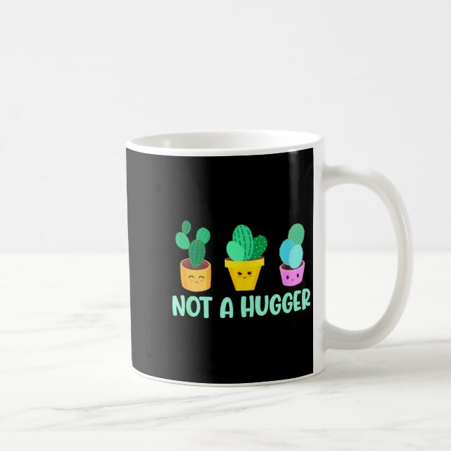 Caneca De Café Cute Kawaii Do Not Hug I'm Not A Hugger Cactus  (Direita)