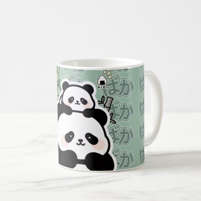 Caneca De Café Cute Kawaii Japanese Panda Mug (Frente Esquerda)