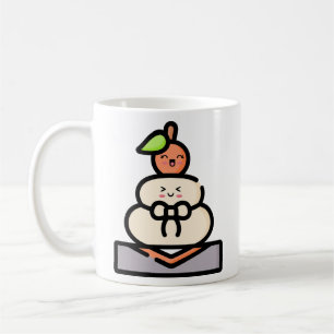 Caneca De Café Cute Kawaii Kagami Mochi