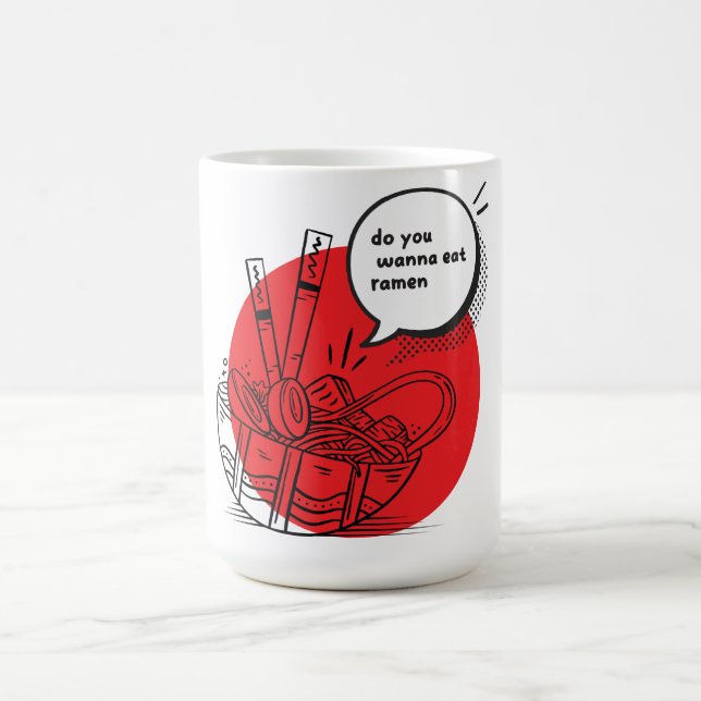 Caneca De Café Cute Kawaii Ramen - Funny Japanese Food  (Centro)