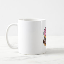Caneca De Café Cute Kawaii Stacked Donuts Illustration