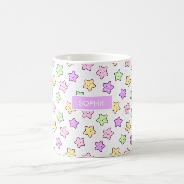 Caneca De Café Cute Kawaii Stars Mug (Centro)