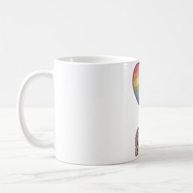 Caneca De Café Cute Koala Bear and Rainbow Balloon (Esquerda)