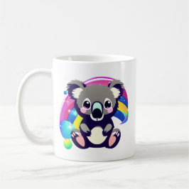 Caneca De Café Cute Koala Bear e Rainbow Personalizados