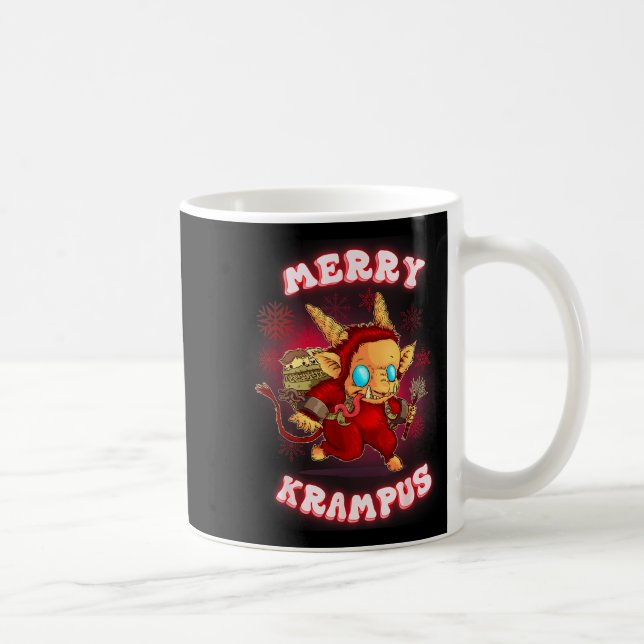 Caneca De Café Cute Krampus Pajamas Kids Mens Womens Christmas  (Direita)