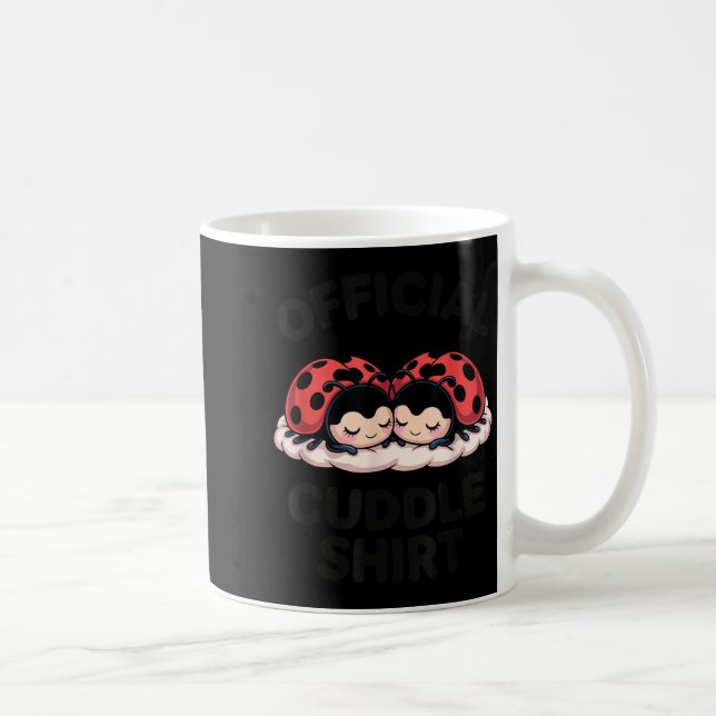 Caneca De Café Cute Ladybug Love Cuddle  (Direita)