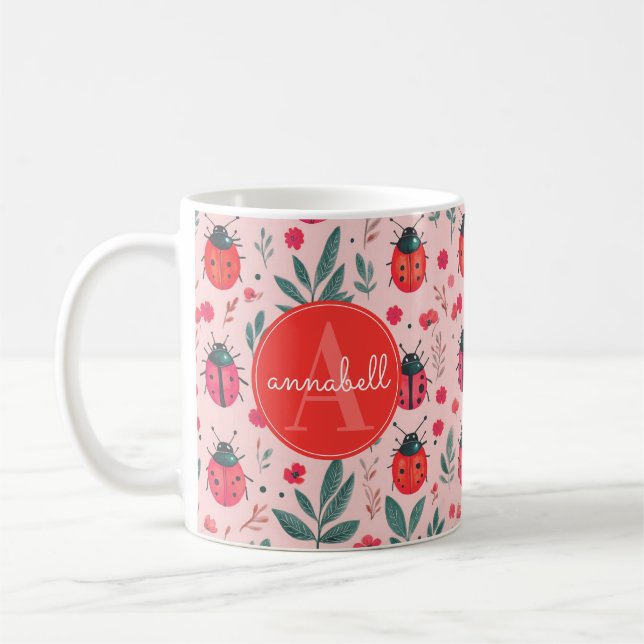 Caneca De Café Cute Ladybug Mugs (Esquerda)
