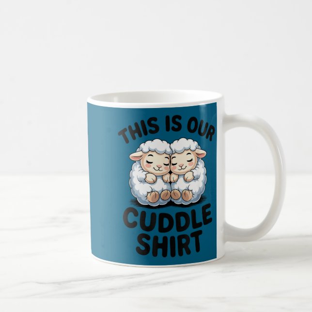 Caneca De Café Cute Lamb Couple This Is Our Cuddle  (Direita)
