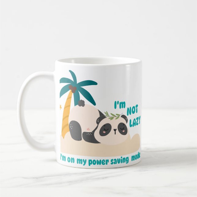 Caneca De Café Cute lazy panda  (Esquerda)