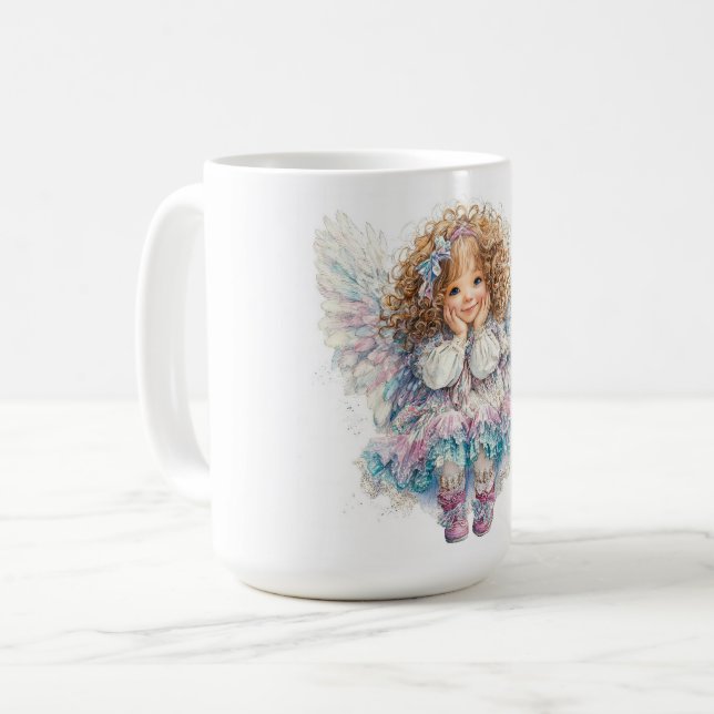 Caneca De Café Cute Little Angel  (Frente Esquerda)
