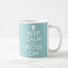 Caneca De Café Cute mantenha calma e fio dental na Mug para o con