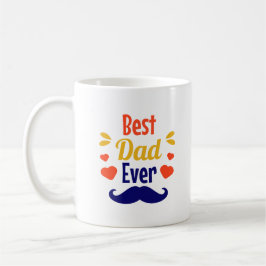 Caneca De Café Cute Melhor Pai do Mundo Tipografia