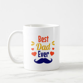 Caneca De Café Cute Melhor Pai do Mundo Tipografia
