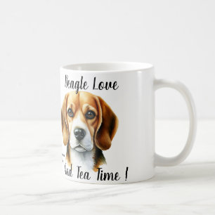 Caneca De Café Cute Navega '' Beagle E Tea''
