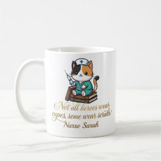 Caneca De Café Cute Nurse Calico Cat Personalized Coffee Mug