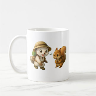 Caneca De Café Cute Okojo and Squirrel Mug – Okojo and Friends
