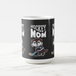 Caneca De Café Cute Otter Hockey Mom - Fun Sports Animal Graphic