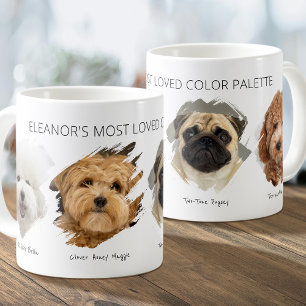 Caneca De Café Cute Paleta de Cores de Foto Personalizada Amostra