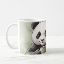 Caneca De Café Cute Panda segurando uma caneca, café