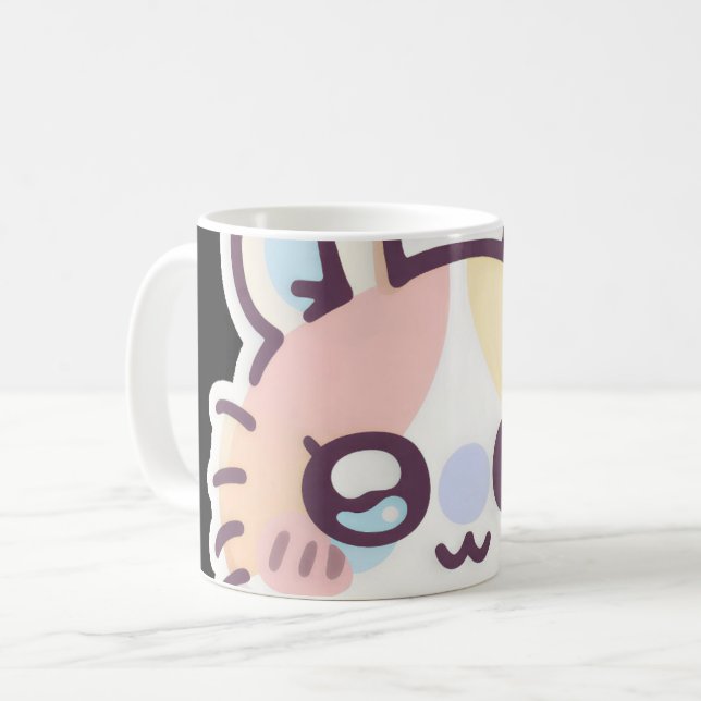 Caneca De Café Cute Pastel Aesthetic Coffee Cup. (Frente Esquerda)