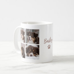Caneca De Café Cute Pet Dog Custom 8 Photo Collage