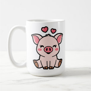 Caneca De Café Cute Piggy Bank