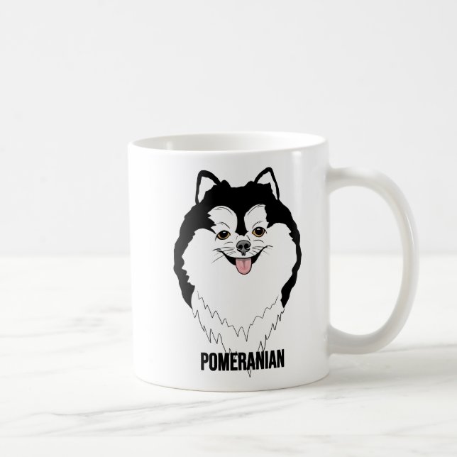 Caneca De Café Cute Pomeranian Mug – Adorable Dog Lover Gift (Direita)