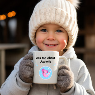 Caneca De Café Cute Purple Me Pergunte Sobre Axolotls Salamander
