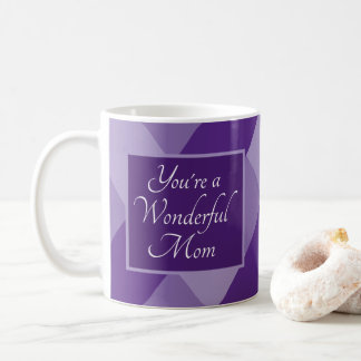 Caneca De Café Cute Purple Message for Mom Mother's Day