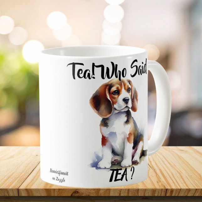 Caneca De Café Cute'' Quem Disse Chá'' Browne Beagle (Criador carregado)