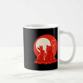 Caneca De Café Cute Rabbit Bear Couple Valentine's Day Lovers 