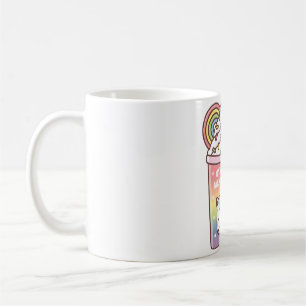 Caneca De Café Cute Rainbow Unicorn Milkshake