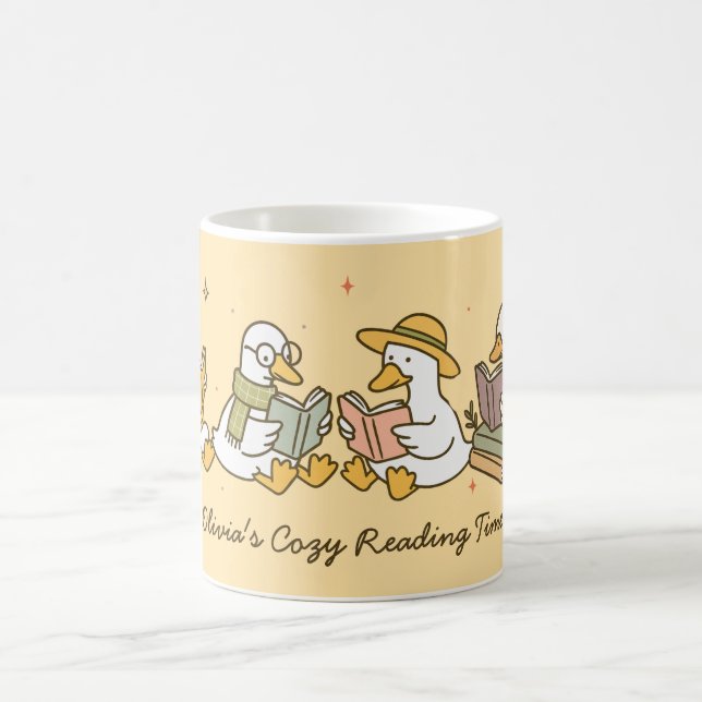 Caneca De Café Cute Reading Goose Mug (Centro)