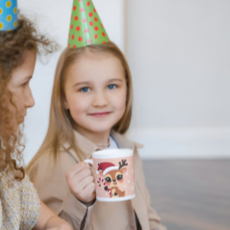 Caneca De Café Cute Reindeer Christmas Mug