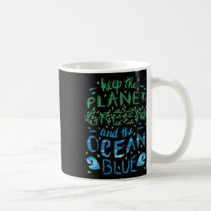 Caneca De Café Cute Salve O Planeta Ecologia Ecológica Eco Blue O