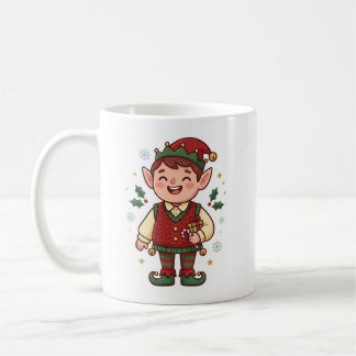 Caneca De Café Cute Santa’s Elf Christmas Mug