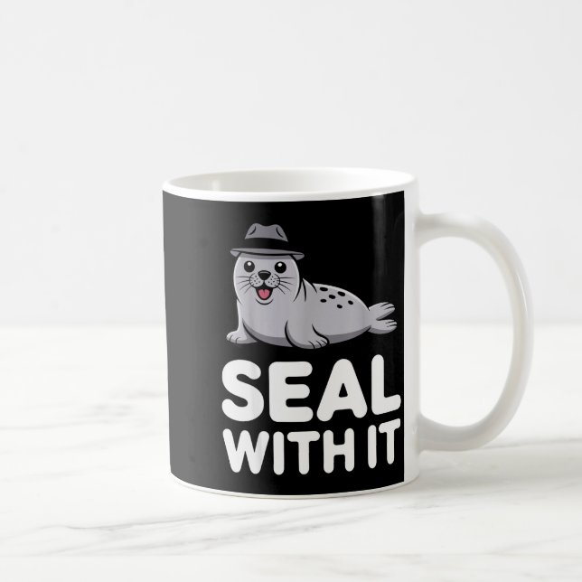 Caneca De Café Cute Seal Costume For Men Women Kids Ocean Animal  (Direita)