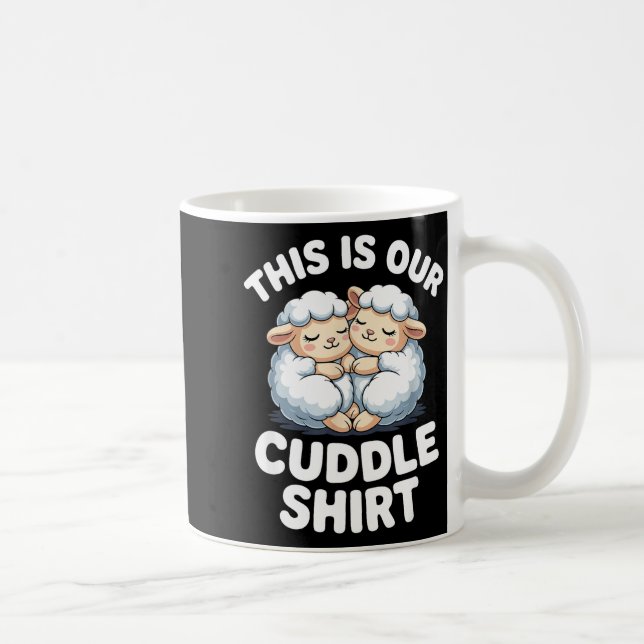 Caneca De Café Cute Sheep Couple This Is Our Cuddle  (Direita)