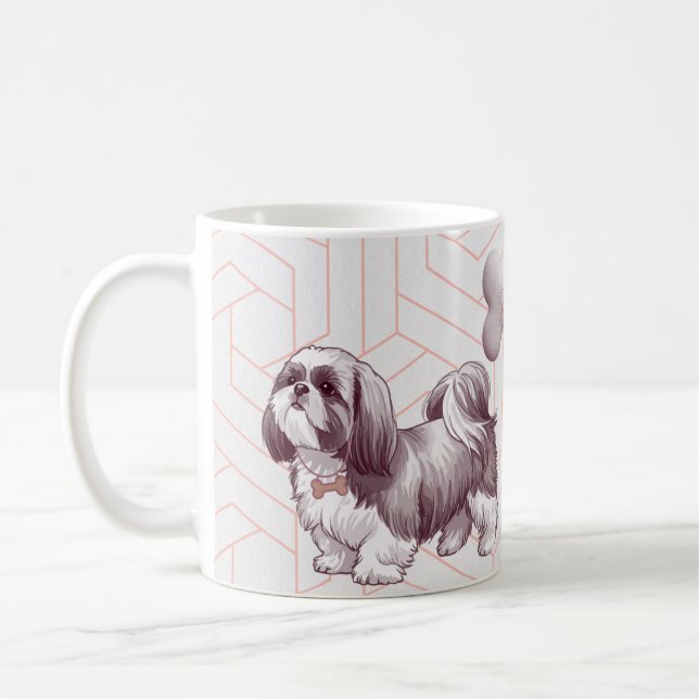 Caneca De Café Cute Shih Tzu Mom Coffee Cup (Esquerda)
