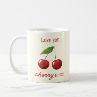 Caneca De Café Cute Simple Cherries Love Cherry Photo Valentines