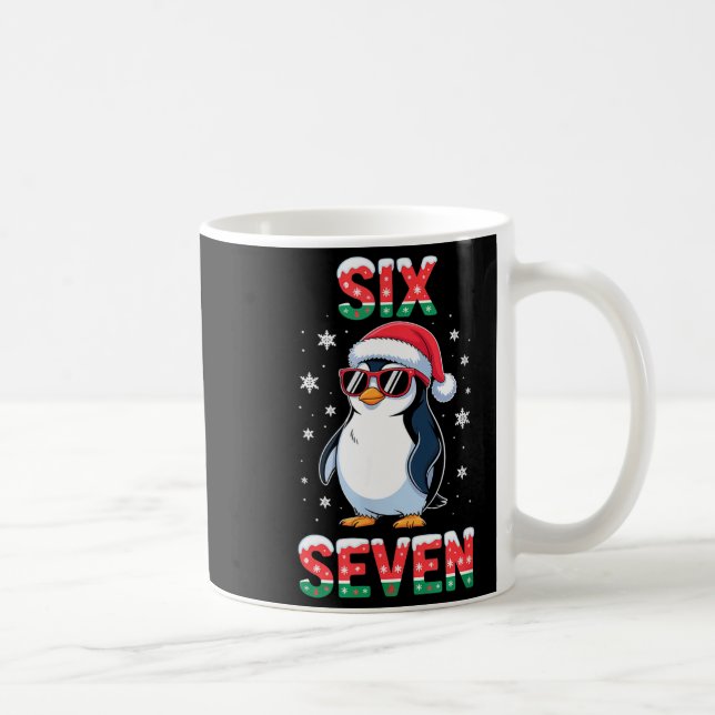 Caneca De Café Cute Six Seven 67 Penguin Kids Christmas Holiday  (Direita)